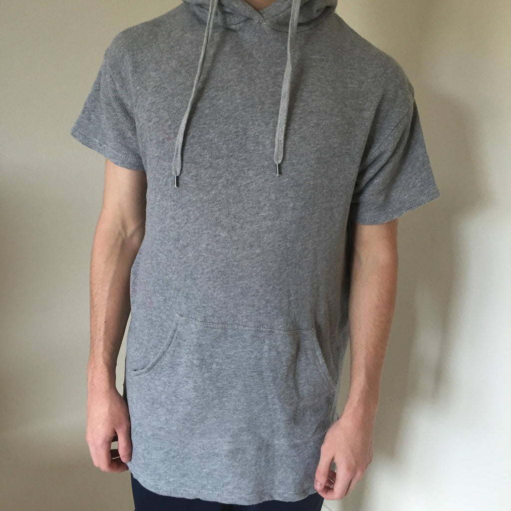Grey Short Sleeved Hoodie