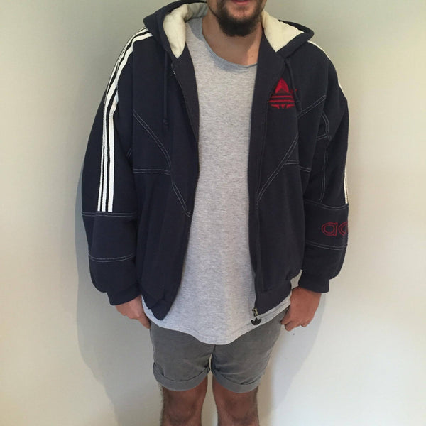 Navy Adidas Hooded Jacket