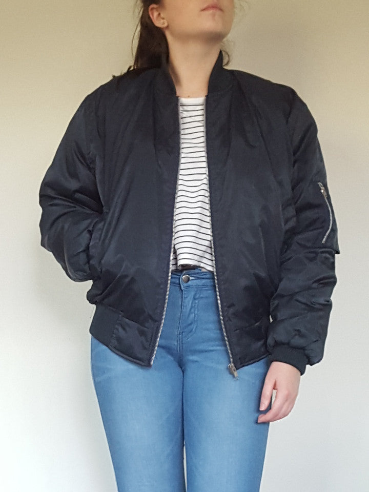 90s Navy Bomber Jacket